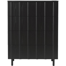 Ek - Svarta Byråer Normann Copenhagen Rib Dresser 4 Lådor Soft Black Byrå