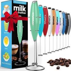 Green Coffee Maker Accessories Powerlix Electric Milk Frother Grass Green