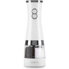 Tower Duo White Salt Mill, Pepper Mill 21.6cm