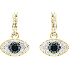 Swarovski Symbolica Drop Earrings - Gold/Blue/Black/Transparent