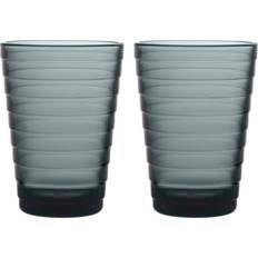 Iittala Aino Aalto Dark Grey Drinking Glass 33cl 2pcs