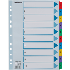 Pärmregister Mappar & Pärmar Esselte Index Mylar 1-10 A4