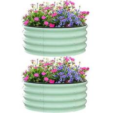 Pots, Plants & Cultivation Shein Galvanized Raised Garden Bed 244 x 61 x 45 cm