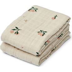 Liewood Lewis Muslin Cloth 2-pack Peach/Sea Shell Mix