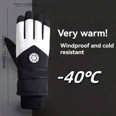 Men - Multicoloured Gloves & Mittens Shein Extreme Cold-Proof Windproof Gloves - B
