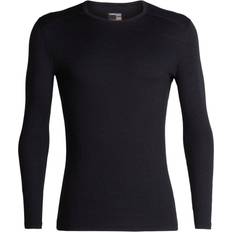 Icebreaker Men's Merino 200 Oasis Long Sleeve Crew Thermal Top - Black