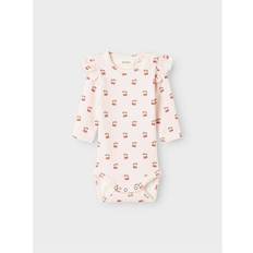 Lil'Atelier Body Flavo Eve Silver Peony Rib - Græsgrøn/Lyserød