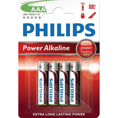 Philips AAA Power Alkaline Compatible 4-pack Red/Silver