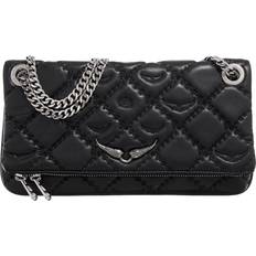 Zadig & Voltaire Clutch tasker Zadig & Voltaire Quiltet Monogram Læder Clutch Med Kæde Sort