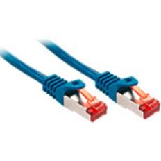 Lindy 28AWG Cat6 S/FTP PVC RJ45 - RJ45 M-M Blue 3m