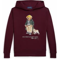 Polo bear hoodie ralph lauren Polo Ralph Lauren Fleecetröja Med Rödbrun Bear Hoodie - Bordeaux