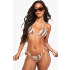 Boohoo Bikini Bottoms boohoo Womens Stripe Tie Side Bikini Brief - Pink