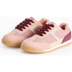 Trainers Tu Pink Corduroy Panel Retro Style Trainers