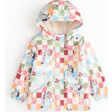 Multicoloured Rain Jackets Children's Clothing Bluey Chequer Floral Print Rubberised Rain Mac
