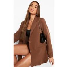 boohoo Womens Oversized Tailored Blazer - Chocolate