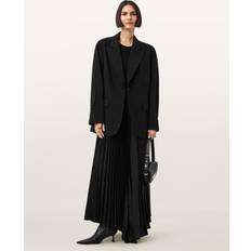 AllSaints Women Blazers AllSaints Alassett Longline Blazer Single Breasted Black