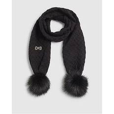 Scarfs River Island Older Girls Knitted Pom Pom Scarf - Black