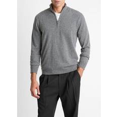 Vince Men's Cashmere Quarter Zip Cashmere Sweater - Heather Gray