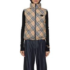 Burberry Veste Burberry Check Vest Down Jacket - Beige