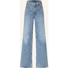 4XL - Women Jeans Maje Chain Detail Flared Jeans - Blue