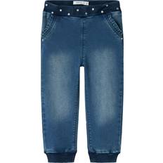 Fleece Jeans Name It NmfBella Jeans Fleece - Dark Blue Denim
