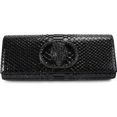 Leather Clutches Kurt Geiger Women's Clutch Bag Black Snake Chelsea