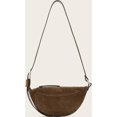 Luna Suede Crossbody Handbags - Fango Brown