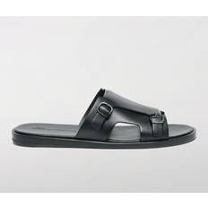 Santoni Sko Santoni Lædersandal Sko Herre - Sort