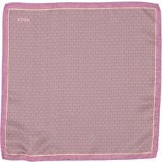 Pink Handkerchiefs Eton Geometric Print Silk Pocket Square Never Settles - Pink