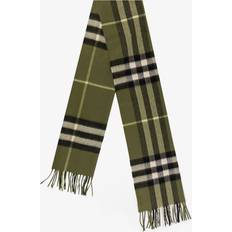 Cotton - Men Scarfs Burberry Check Cashmere Scarf - Green
