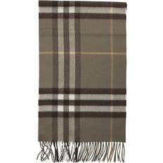 Herre - Ternede Halstørklæde & Sjal Burberry Cashmere Scarf Rutet Bomuld Tørklæde - Brun
