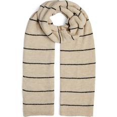 Stribede Tilbehør Pieces Pcnorma Long Stripe Scarf BC - Taupe/Sort