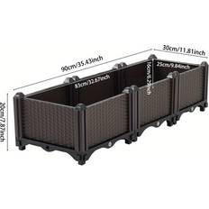 Ceramics Outdoor Planter Boxes Temu Thickened Rectangular Flower Box Planter