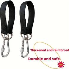 2-Pack Heavy-Duty Black Hammock Sling Set