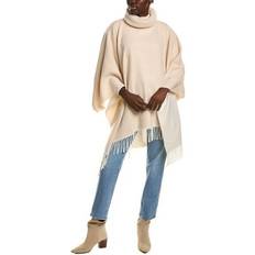 Beige Capes & Ponchos Turtleneck Poncho - La Fiorentina