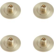 Door Stops Loops 4 Pack Satin Brass Stepped Base Door Stops