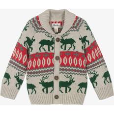 Beige Cardigans Hatley Festive Fair Isle Cotton Knit Cardigan - Beige