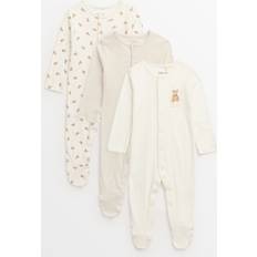 12-18M Night Garments Tu Cream Bear Print Sleepsuits 3 Pack