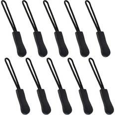 Black Nylon Cord Zipper Pulls 10pcs