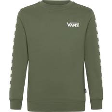 Grøn Striktrøjer Vans Exposition Check II Kids Sweatshirt - Oliven/Sort/Hvid