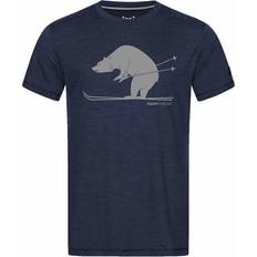 Men - Skiing T-shirts super.natural Skiing Bear Tee Merino Shirt - Brown