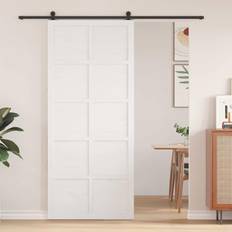 Ladedør Hvid 80 210 cm Massivt Fyrretræ