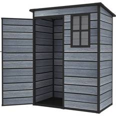 Plastic pent shed Birchtree 5X3Ft Plastic Garden Shed Pent (Building Area )