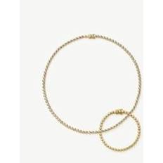 Missoma Jewellery Sets Missoma Tennis Round Necklace Bracelet Set 18ct Gold Plated Vermeil Cubic Zirconia