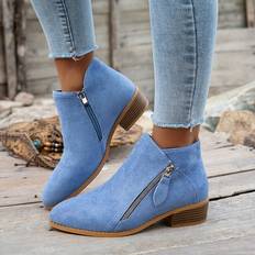 Blue Ankle Boots Temu Women's Ankle Cheap Shoes Elegant Comfortable