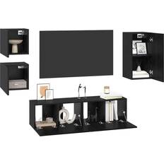 vidaXL Tv Møbelsæt Med Hylde Vægmonteret 5 Pcs TV-bord