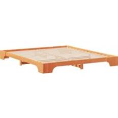 Senge & Madrasser Gulv Seng Ramme Brun 180 x 220 cm Rammeseng
