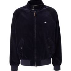 Gant Bomull Ytterkläder Gant Corduroy Harrington Jacket Evening - Marinblå