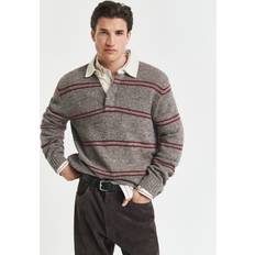 Gant Brun Polotrøjer Gant Polo Wool Blend Stripped - Marron