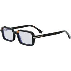 Fendi Rektangulære - Unisex Solbriller Fendi Unisex Uld Stilfuldt Model Ur 51 MM - Sort